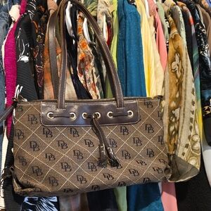 Dooney & Bourke Tan Monogram Shoulder Bag